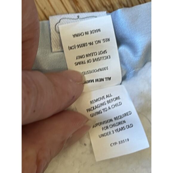 Mud Pie Dog Lovey Security Blanket White Blue Puppy Quote Spot In My Heart 12” - Picture 6 of 7